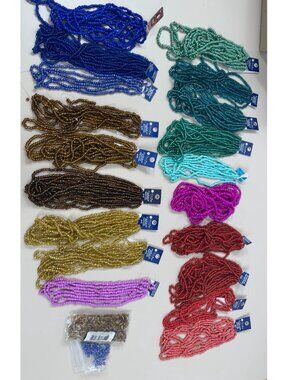 Blue Moon Glass Seed Beads (19 Strand Lot) -All Colors-3 Lbs New